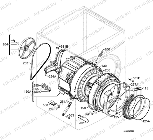 Взрыв-схема стиральной машины Zanussi ZKN7124 - Схема узла Functional parts 267